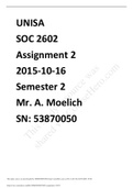 SOC2602 assignment 2 