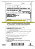 Pearson Edexcel International Advanced Level Mathematics International Advanced Level Pure Mathematics P4 QP JAN 2024