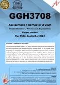 GGH3708 Assignment 4 (COMPLETE ANSWERS) Semester 2 2024