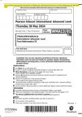 Pearson Edexcel International Advanced Level Mathematics International Advanced Level Pure Mathematics P3 QP MAY  2024