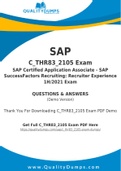 SAP C_THR83_2105 Dumps - Prepare Yourself For C_THR83_2105 Exam