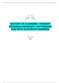 HISTORY OF ECONOMIC THOUGHT ERASMUS UNIVERSITY ROTTERDAM 2024 WITH ACCURATE ANSWERS