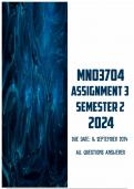 MNO3704 Assignment 3 Semester 2 2024 | Due 16 September 2024