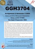 GGH3704 Assignment 2 (COMPLETE ANSWERS) Semester 2 2024 (673969) - DUE 6 September 2024