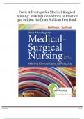 Davis Advantage for Medical-Surgical Nursing: Making Connections to Practice Third Edition by Janice J. Hoffman Test Bank