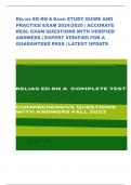 RELIAS ED RN A EXAM STUDY GUIDE AND PRACTICE EXAM 2024/2025 | ACCURATE REAL EXAM QUESTIONS WITH VERIFIED ANSWERS | EXPERT VERIFIED FOR A GUARANTEED PASS | LATEST UPDATE