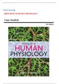 Test Bank for Principles of Human Physiology 6th Edition by Cindy L. Stanfield| 9780134169804| All Chapters 1-24| LATEST