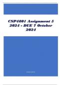 CSP4801 Assignment 5 2024 - DUE 7 October 2024