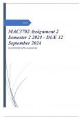 MAC3702 Assignment 2 Semester 2 2024 - DUE 12 September 2024