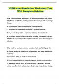 NURS 4331 Simulation Worksheet Test With Complete Solution