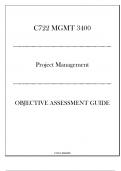 (WGU C722) MGMT 3400 - Project Management - OA Guide 2024-2025.