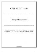 (WGU C721) MGMT 4400 - Change Management - OA Guide 2024-2025