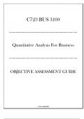 (WGU C723) MGMT 3100 - Quantitative Analysis For Business - OA Guide 2024-2025