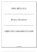 (WGU D361) BUS 2111 - Business Simulation - Objective Assessment Guide 2024-2025