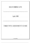 (WGU D359) HRM 3570 - Agile HR - Objective Assessment Guide 2024-2025