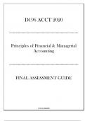 (WGU D196) ACCT 2020 - Principles of Financial & Managerial Accounting - Final Assessment Guide