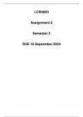 LCR4803 Assignment 2 Due 16 September 2024 (Detailed solution)