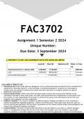 FAC3702 Assignment 1 (COMPLETE ANSWERS) Semester 2 2024 - DUE 3 September 2024