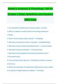 Seeley's Anatomy & Physiology 11th Ed Chapter 4 Exam Questions and Answers 100% Pass 1. The extracellular material found in tissues is called - matrix. 2. What is a collection of similar cells and surrounding substances? - tissue 3. What is the microsc