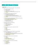 BIOL 1001 Mitosis & Meiosis 100 Questions And Answers( Complete Solution Rated A)