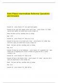 Stott Pilates Intermediate Reformer Questions and Answers.