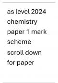 As level AQA  Chemistry 2024 Paper 1 and 2 Mark Schemes