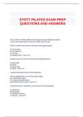 STOTT PILATES EXAM PREP QUESTIONS AND ANSWERS