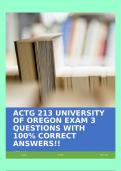 ACTG 213 UNIVERSITY OF OREGON EXAM 3 QUESTIONS WITH 100% CORRECT ANSWERS!!