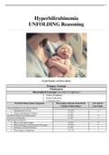 Hyperbilirubinemia UNFOLDING Reasoning, Sarah Daniels, Newborn Infant - Newly Updated Complete Solutions, Score A+