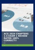 ACG 2024 CHAPTERS 1-4 EXAM 1 REVIEW RATED 100% CORRECT!!