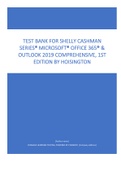 Test Bank For Shelly Cashman Series® Microsoft® Office 365® & Outlook 2019 Comprehensive, 1st Edition By Hoisington