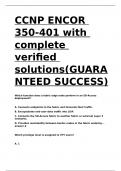 CCNP ENCOR 350-401 with complete verified solutions(GUARANTEED SUCCESS)