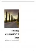 FIN4801 Assignment 5 2024