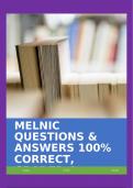 MELNIC QUESTIONS & ANSWERS 100% CORRECT, GRADED A+