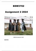 BSW3702 Assignment 2 (COMPLETE ANSWERS) 2024 (154952) - DUE 5 September 2024