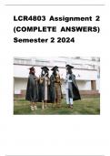 LCR4803 Assignment 2 (DETAILED ANSWERS) Semester 2 2024 - DISTINCTION GUARANTEED - DUE 16 SEPTEMBER.