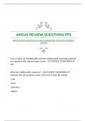 ARGUS REVIEW QUESTIONS PP2 WITH GUARANTEED ACCURATE ANSWERS |VERIFIED