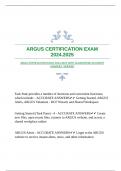 ARGUS CERTIFICATION EXAM 2024.2025 WITH GUARANTEED ACCURATE ANSWERS |VERIFIED