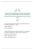 ARGUS ENTERPRISE EXAM 2024/2025 WITH GUARANTEED ACCURATE ANSWERS |VERIFIED