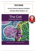 TEST BANK For The Cell: A Molecular Approach, 9th Edition by Cooper, ISBN: 9780197583722, All 19 Chapters Covered, Verified Latest Edition