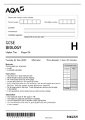 Biology Paper 1 2020