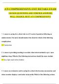 ATI COMPREHENSIVE EXIT RETAKE EXAM  2024 with Actual NGN Questions and Answers & Rationales, 100% Verified Answers