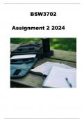 BSW3702 Assignment 2 (COMPLETE ANSWERS) 2024 (154952) - DUE 5 September 2024