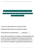 RN ATI Fundamentals Proctored Exam (2023 / 2024) with Actual NGN Questions and Answers & Rationales, 100% Verified Answers