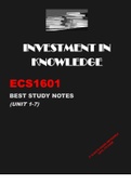 ECS1601 BEST STUDY NOTES ( WHOLE UNIT 1-7)