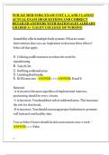 NUR 242 MED SURG EXAM UNIT 1, 2, AND 3 LATEST ACTUAL EXAM 180 QUESTIONS AND CORRECT DETAILED ANSWERS WITH RATIONALES ALREADY GRADED A+ GALEN COLLEGE OF NURSING 2024/2025