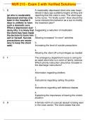  NUR 213 - Exam 3 with Verified Solutions