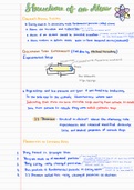 Structure of an Atom CBSE NCERT Class 11 (XI) Handwritten chemistry chapter 2 Detailed notes 