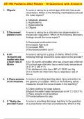 ATI RN Pediatric 2023 Retake - 70 Questions with Answers