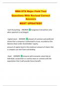 MBA ETS Major Field Test   Questions With Revised Correct  Answers   BEST UPDATED!! 